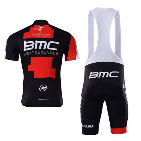 2017 Maillot BMC Tirantes Mangas Cortas rojo e negro